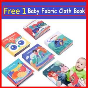 Malaysia stock Infant Baby Soft Book Early Educational Children Baby Kids Cloth Fabric Book/ First Book Toy Toys
