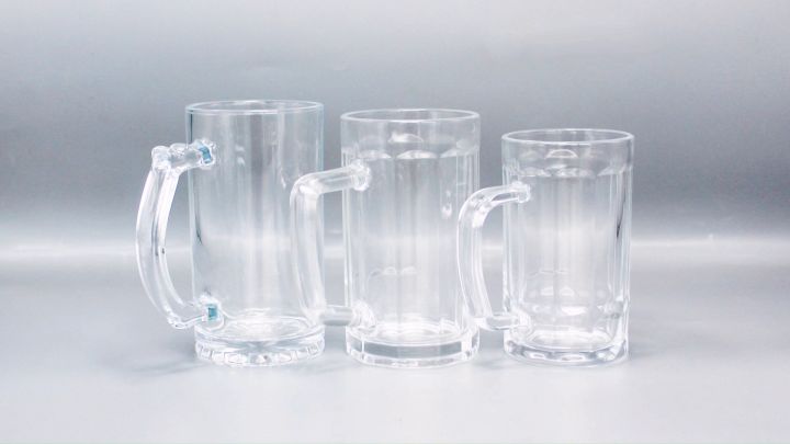 Smart Home High Quality Beer Mugs 2pcs Set Wine Champagne Glasses Tagay Glass Baso Clear Glass 4230