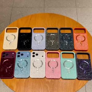 Luxury Full Diamond Magnetic Phone Case For iPhone Air 18 17 15 14 13 12 11 Pro Max 16 Plus For Magsafe Shockproof Case Cover