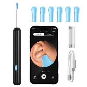 Ear Cleaner High Precision Ear Wax Removal Tool with Camera with LED Light Wireless Cleaner Smart Ear Cleaning Kit Health Care