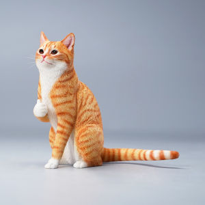 JXK Creative like Cat Model Desktop and Car-Mounted Decoration Orange Tabby Cat Peripheral Fashion Cat Hand Office Gift Present