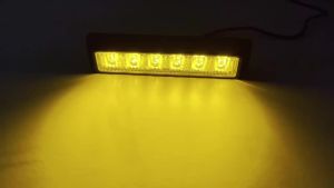 Đèn Báo Hiệu Khẩn Cấp 6 LED Màu Hổ Phách Lắp Nổi Đèn Tín Hiệu Nhấp Nháy Đèn Lưới Tản Nhiệt Ô Tô Đèn Chạy Ban Ngày Nhựa PVC Đen 12V/24V