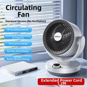 Ultra Quiet Desktop Air Circulation Fan Small Size Office Use NOCCILI Brand 3 Speeds Touch Screen Control Portable Airflow Fan