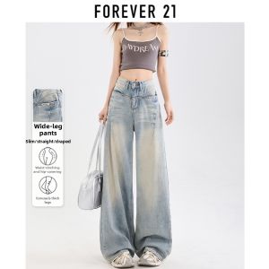 Forever21 | High Waist Loose Straight Jeans