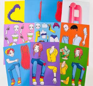 Set 10 sticker A5 phối hoạt cảnh Kpop Hunter ngầu dễ thương