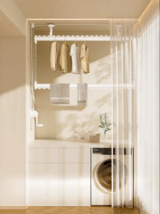 MINGZHI | Hand-cranked Small Sidewall Mounted Drying Rack