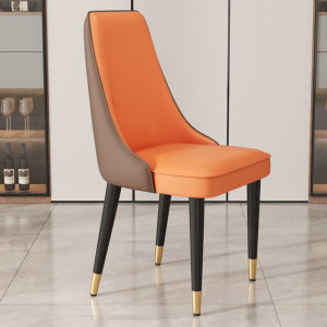 Black Backless Modern Minimalist Dining Chair Luxury Leather Seat Home Use Commercial Bar Stool Fixed Price No Customization