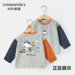 Spring Autumn Cartoon Long Sleeve Baby Clothes Boys Girls Childrens T-shirts Underwear Tops Cotton Casual Normal Fit