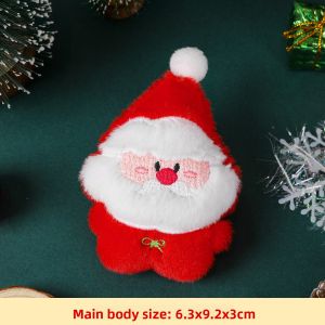 LONGKUI | Christmas Decoration Santa Snowman Wreath Doll Plush Pin Gift