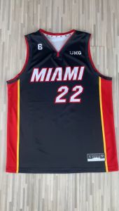 Jersey Jimmy Butler Miami Heat 22 HITAM BLACK - Swingman Bola Basket NBA