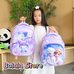 Balo tiểu học họa tiết Elsa Pony Kuromi đẹp cho bé gái Cặp học sinh trẻ em mẫu hoạt hình hot trend BOLALA STORE BA042
