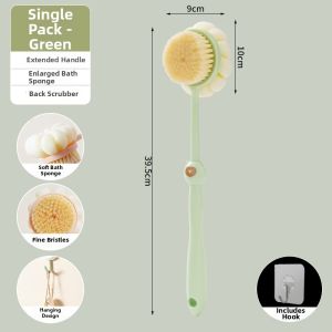 Long Handle Soft Bristle Double-sided Bathing Brush