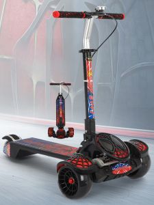 Extra Large Childrens Scooter Music Light up Gliding Board for Boys And Girls Ages 4-18 Three-Wheel Toy Vehicle for Kids