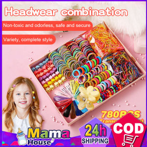 780Pcs Hair Clips Set For Wome n Kids With Scrunchie Ponytail Elastic Bands Hair Ac cessories Optimization Notes