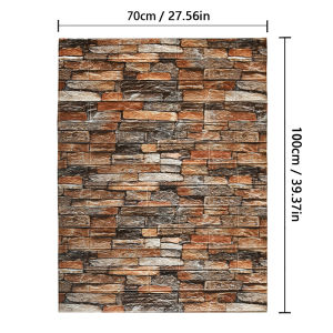 70cm*1m 3D Brick Pattern Wall Panels Wallpaper DIY Waterproof for Living Room Bedroom Kitchen Background Wall Decoration