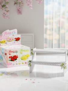 Flower Bouquet Building Blocks Creative Mini Envelope Flower Box DIY Gift for Girls Holiday Gift