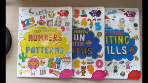 (Ages 3-7) Maths English Phonics Writing Activity Book with Stickers