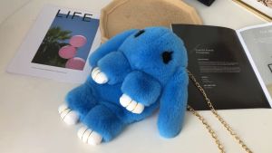 QNQN กระเป๋าพาดลำตัวสำหรับผู้หญิงกระต่ายน่ารักกระเป๋ากระต่ายทันสมัยกระเป๋าสะพายไหล่กระต่ายน่ารักตุ๊กตานากกระต่ายเลียนแบบกระเป๋าสะพายไหล่สะพายข้างความจุขนาดใหญ่