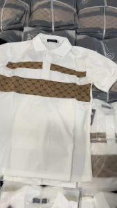 Áo thun nam thêu phối hàng siêu cấp có cổ tay ngắn polo cotton mẫu mới dày đẹp vải co dãn 4 chiều cao cấp