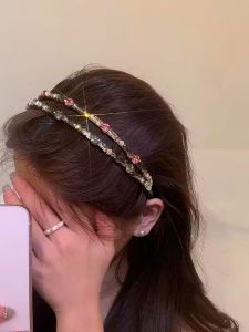 French Modern Elegant Shining Diamond Headband for Women 2023 New Arrival Exquisite Fancy Accessible Luxury Internet Celebrity Headband Hair Accessories Fashion