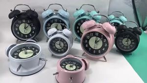Bell Alarm No-Ticking Clock Quiet Alarm Clock Simple Living Room Bedroom Student Luminous Quartz Second Sweep Movement