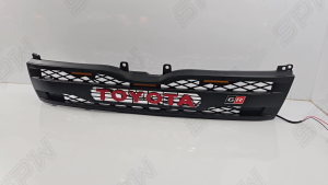 Toyota Hiace KDH (2010-2013) GR Sport Front Grill DRL Daylight LED Light Front Bumper Honeycomb Mesh Grill Top Grilles 2010 2011 2012 2013