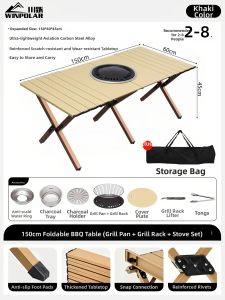 winpolar | Foldable Portable Charcoal Grill