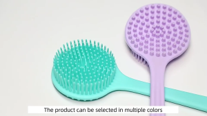 1 PC Silicone Back Scrubber Long Handle Long Handle Body Bath Brush Mud Double Sided Back Scrubber Shower Massage Exfoliation Brush