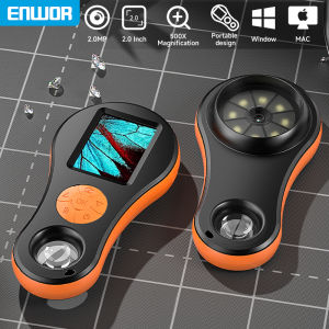 Handheld 500X Digital Magnifying Glass 2.0 IPS with 8 LEDs Portable Microscope Camera Check Jewelry Electronics Repair 1080P