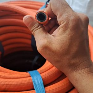 PAKET SELANG + SPIRAL KOMPOR GAS LPG 3 LAPIS ORANGE 600 PSI KUAT MERK STRONG FLEX PANJANG CUSTOM