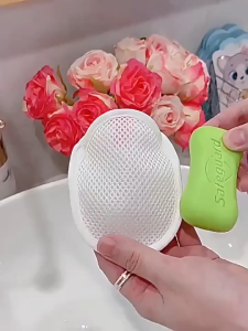 Double-sided Soap Lathering Net Bathroom Bathing Facial Milk Soap Lathering Mesh Bag Thickened Soap Storage Bag