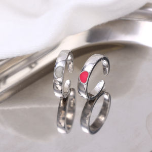 [Cutewomen2020] Nhật Bản và Hàn Quốc thích hợp tình yêu dạ quang Nhẫn đôi sống miệng có thể điều chỉnh hình trái tim Nhẫn quà tặng ngày Valentine cho bạn gái