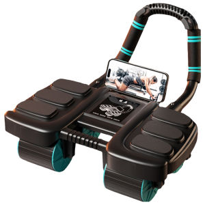 【New Arrival】 Abdominal Muscles Trainer with 6 Elbow Support Household Flat Support Trainer Ab Roller Wheel Home Gym Fitness Equipment