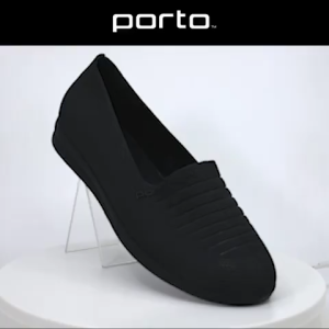 Porto Agueda Flat Shoes Slip On for Women Black