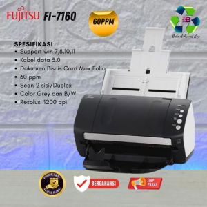 Scanner Folio F4 Fujitsu fi-7160: Pemindaian Berkualitas Tinggi 60 ppm untuk Setiap Kebutuhan anda sensor multifeed