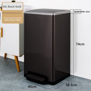 Large Capacity Stainless Steel Foot Pedal Trash Can