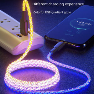 🤞Hàng Chính Hãng + Miễn Phí Vận Chuyển + COD🤞Cáp RGB Sạc Nhanh Đèn Thở 100W 66W Type C USB C Data Cáp Cho iPhone Samsung Huawei 30W Sạc Nhanh Cho Xiaomi