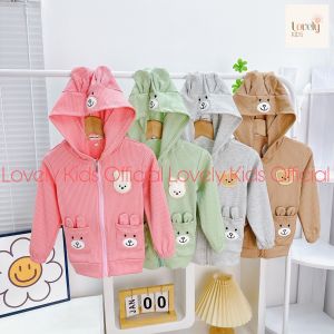 Áo Khoác Gió Chống Nắng Cho Bé Trai Bé Gái 8-18kg [Xinh Yêu]  Áo Khoác Gió Có Nón Dài Tay Cho Bé Trai Gái AK TAI GẤU Lovely Kids Official Store