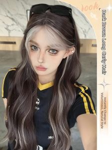 Summer Thin Long Wavy Full Headset Idol Same Style Ombre Sweet Cool Wig