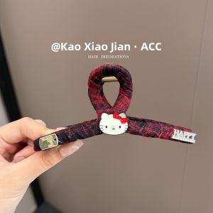 Cute Kt Cat Claw Hair Clip Womens Large Size Shark Jaw Hair Clip Adorable Hair Accessories Korean Style Fresh out Fashion