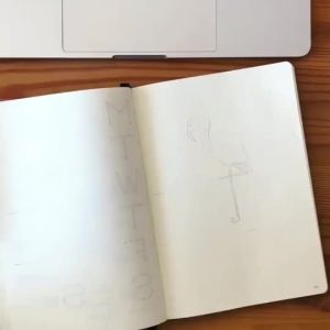 BUKE A5 Size Dotted Journal Drawing Sketchbook-160gsm Paper Inner Pocket Numbered 160 Pages 5x5mm DOT GRID Notebook