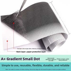 Black Dot Gradient Car Windshield Sunshade Filter Strip Static Eliminator Glass Film Decorative Minimalist Style for Vehicle Windows