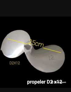 PROPELER/BALING2 KIPAS PERAHU DAUN 2..D2 X3..4..5..6..7..8..9..10..12..as 19(3/4) bhn alumunium
