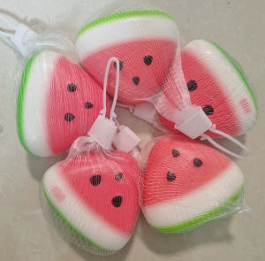 Watermelon Sweet Potato Squishy Wet Soft Slow Rebound Squeeze ASMR Anti Anxiety Sensory Accessory For Party And Stress Relief