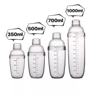 High Quality Acrylic Milk Tea Shaker Cocktail Juice Shaker Bottle Blender Juice Mixer Bar Supplies