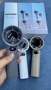 Portable Turbo Fan 120 Speed Strong Wind Handheld Fan USB Rechargeable Mini Cooling Fan Silent Powerful White Mint Blue Olive Green Brown