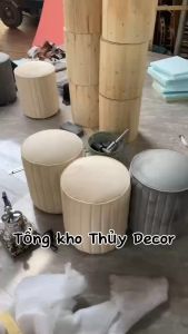 Ghế đôn đệm nhung 𝐇 ̀ ́ ̆̃ ghế sofa loại 1 giá tận xưởng đủ màu cho khách chọn