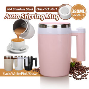 【SG stock】Steve Cup Self Stirring Electric Coffee Mug Stainless Steel Automatic Auto Coffee Mixing Cup