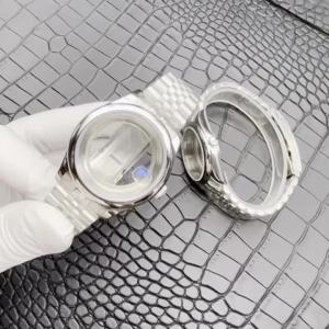 36MM/39MM round smooth polished case with sapphire glass is suitable for replacing stainless steel parts of NH35/36 movement