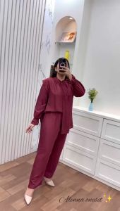 TERBARU NAIMA ONE SET MATT POLO LINEN KACING AKTIF TERLARIS KEKINIAN TERMURAH BY ANISA